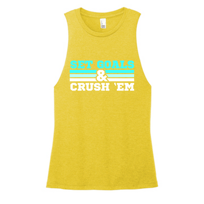 Set Goals Crush 'Em Color Muscle Tank