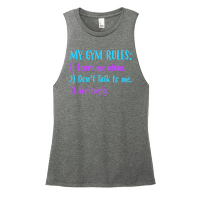 Gym Rules Color Muscle Tank