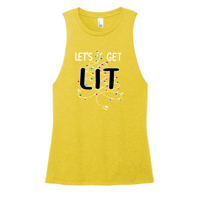Let's Get Lit Color Muscle Tank