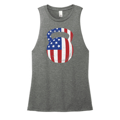 Kettlebell Flag Color Muscle Tank