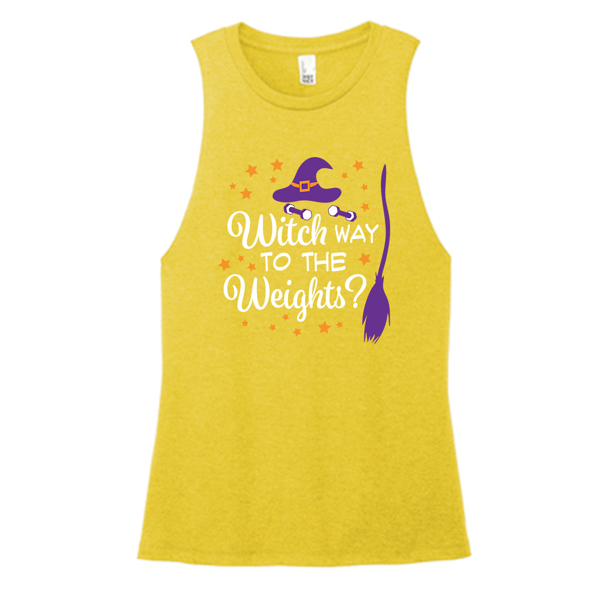 Witch Way To Weights Color Muscle Tank