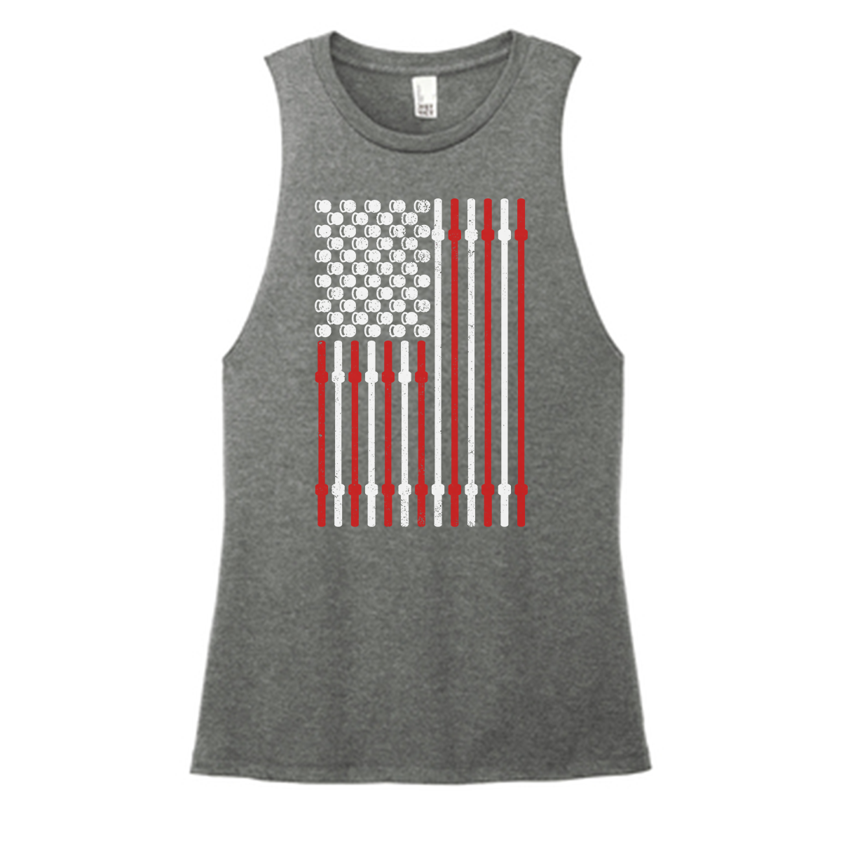 USA Barbell Flag Color Muscle Tank