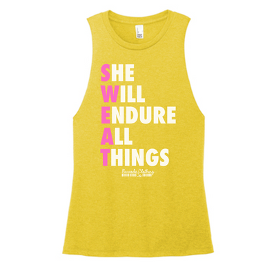 She Will Endure All Things Color Muscle Tank