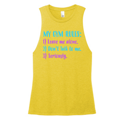 Gym Rules Color Muscle Tank