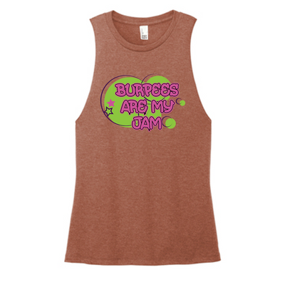 Burpees Are My Jam Color Muscle Tank