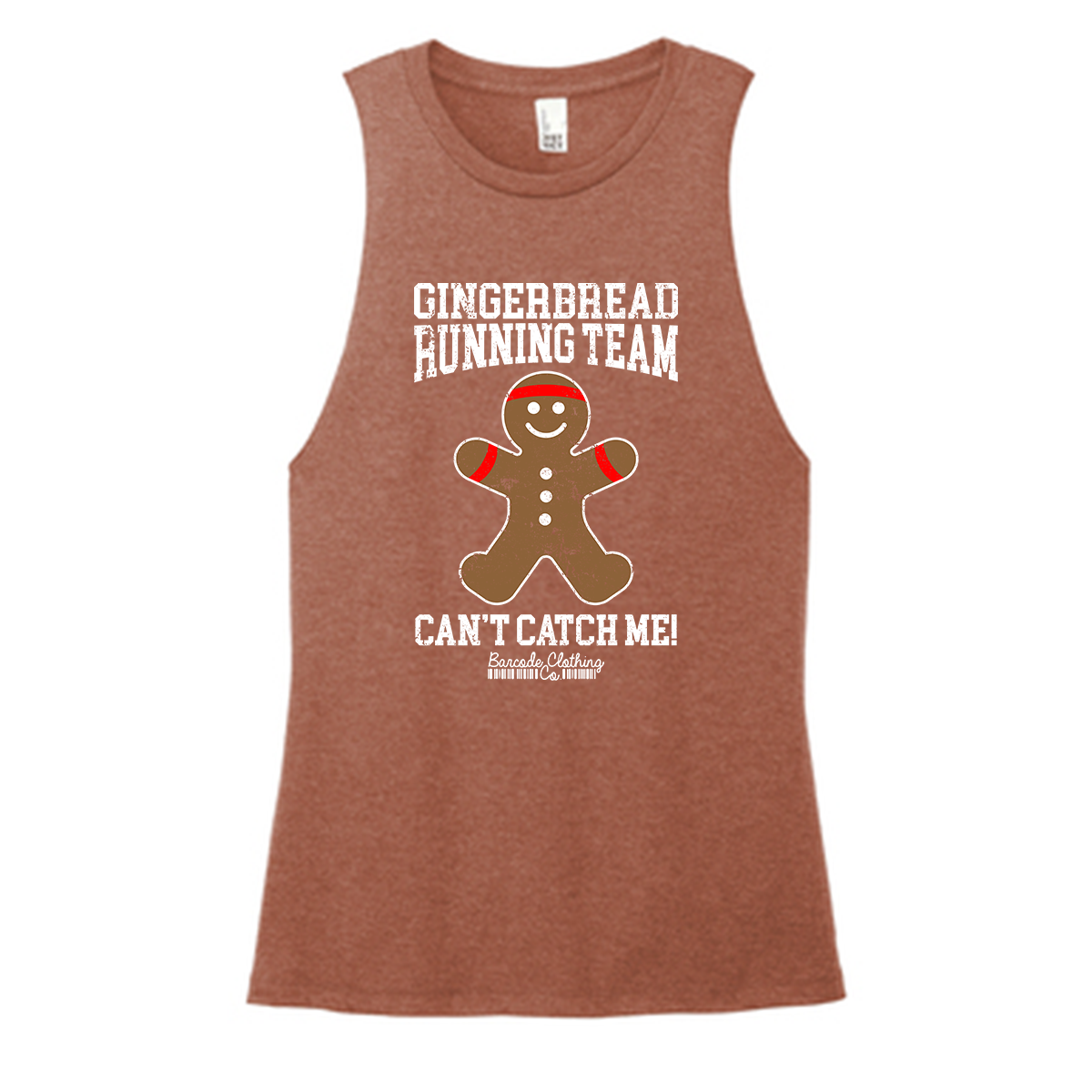 Gingerbread Running Team Color Muscle Tank