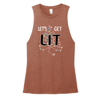 Let's Get Lit Color Muscle Tank