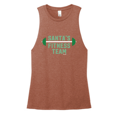 Santa's Fitness Team Color Muscle Tank