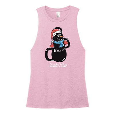 Kettlebell Snowman Color Muscle Tank