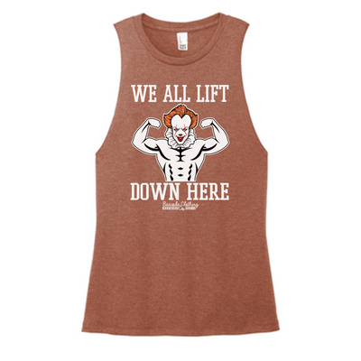 We All Lift Down Here Color Muscle Tank