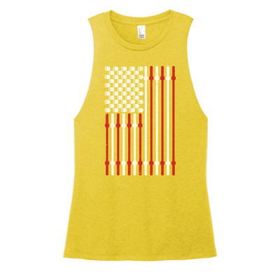 USA Barbell Flag Color Muscle Tank