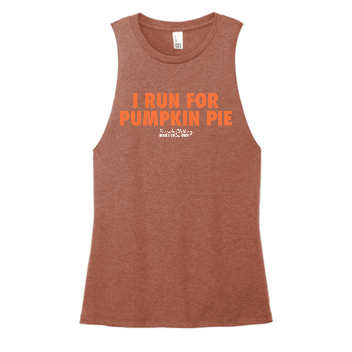 I Run For Pumpkin Pie Color Muscle Tank