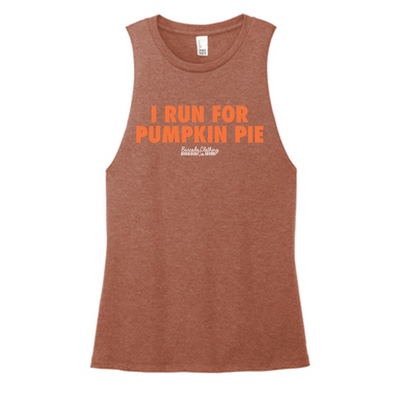 I Run For Pumpkin Pie Color Muscle Tank