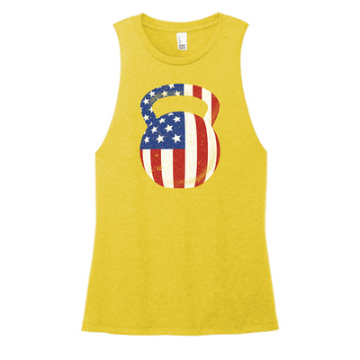 Kettlebell Flag Color Muscle Tank