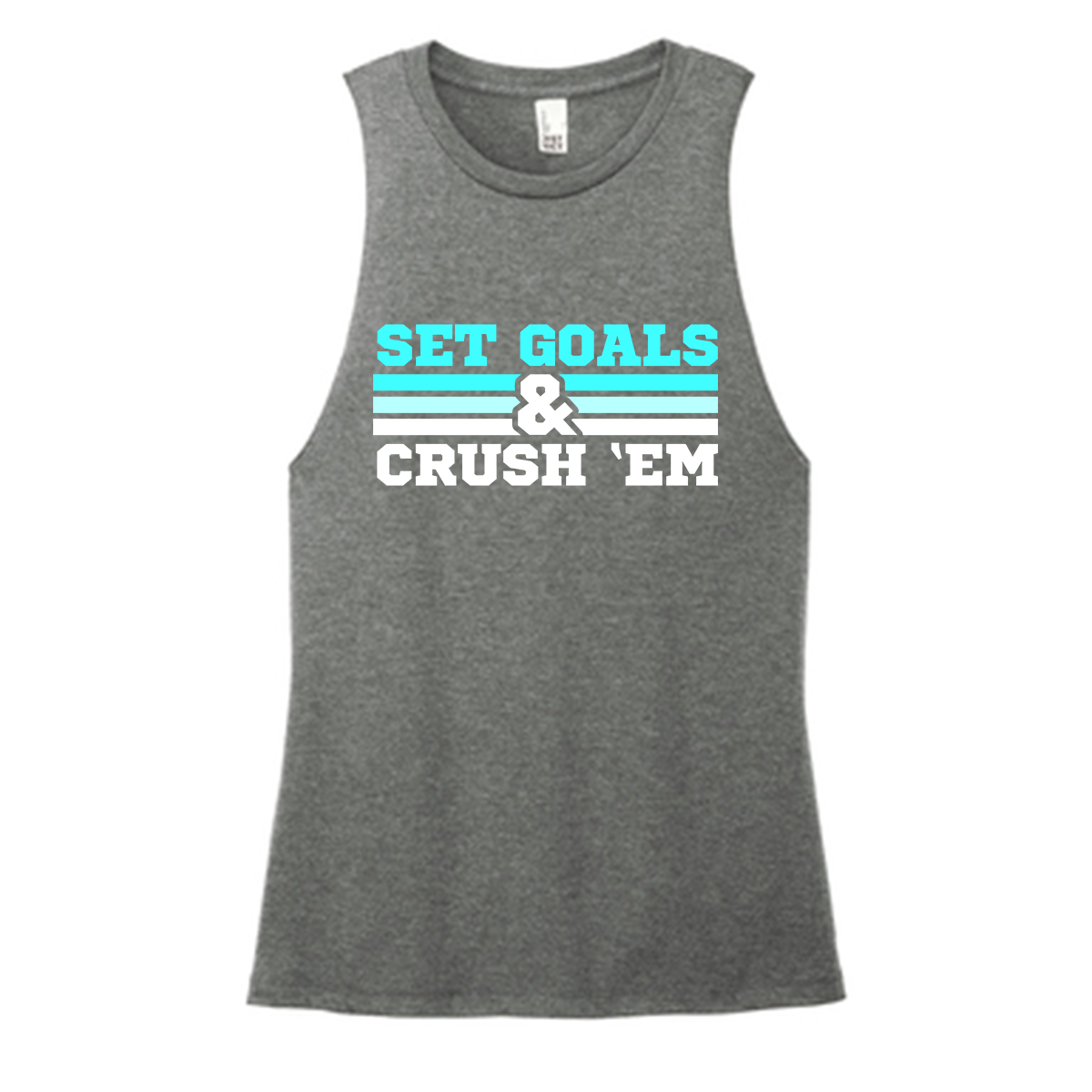 Set Goals Crush 'Em Color Muscle Tank