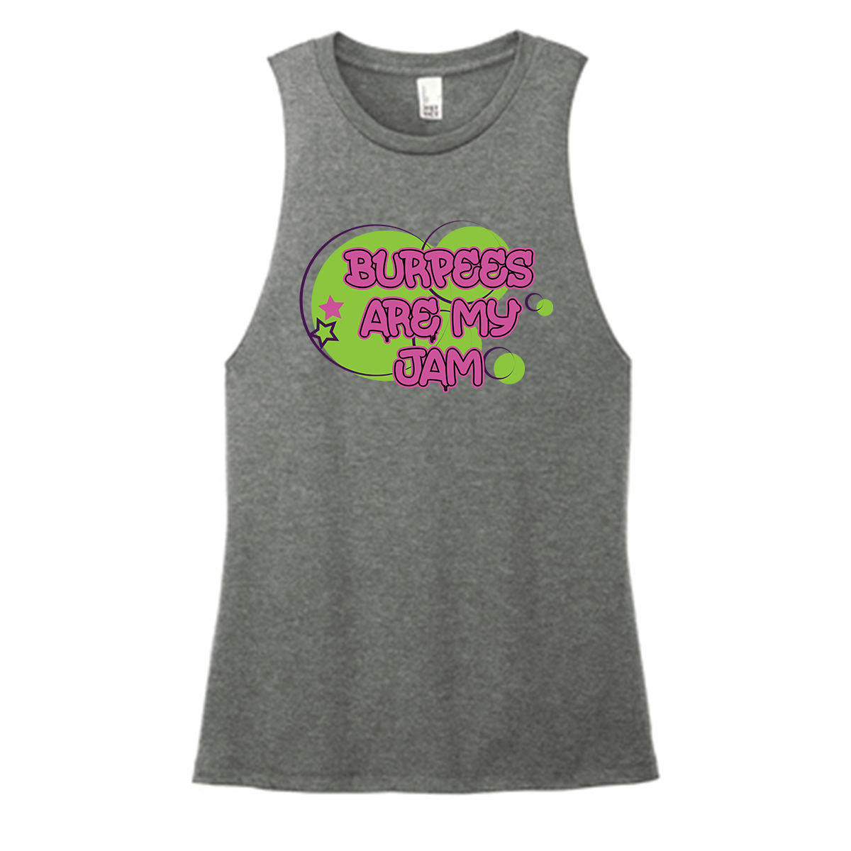 Burpees Are My Jam Color Muscle Tank