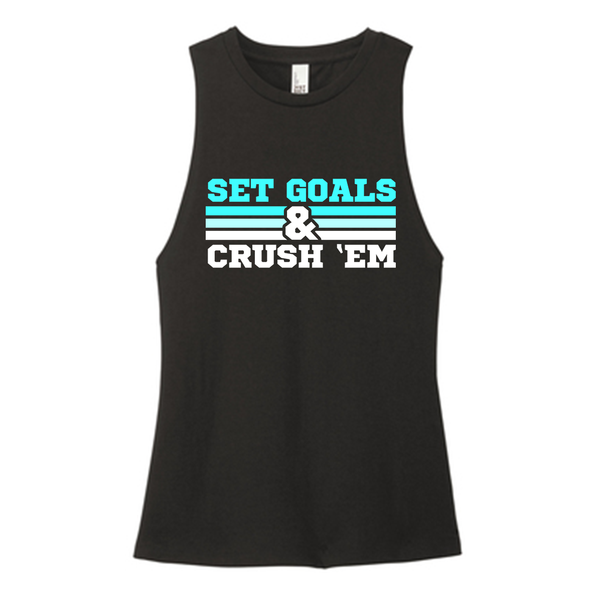 Set Goals Crush 'Em Color Muscle Tank