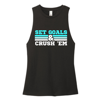 Set Goals Crush 'Em Color Muscle Tank