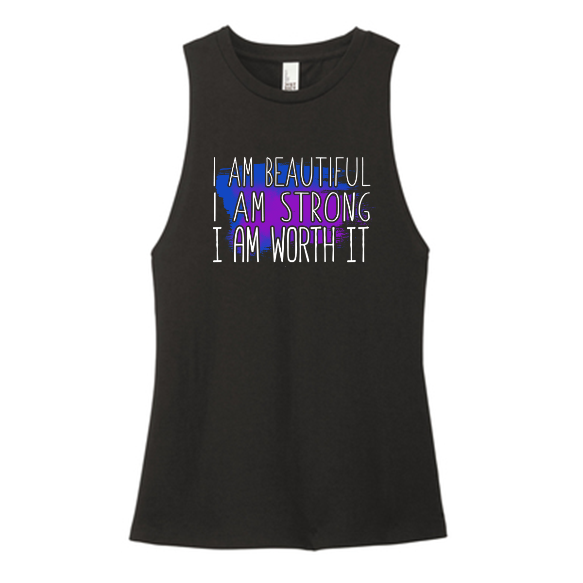 I Am Beautiful I Am Strong Color Muscle Tank