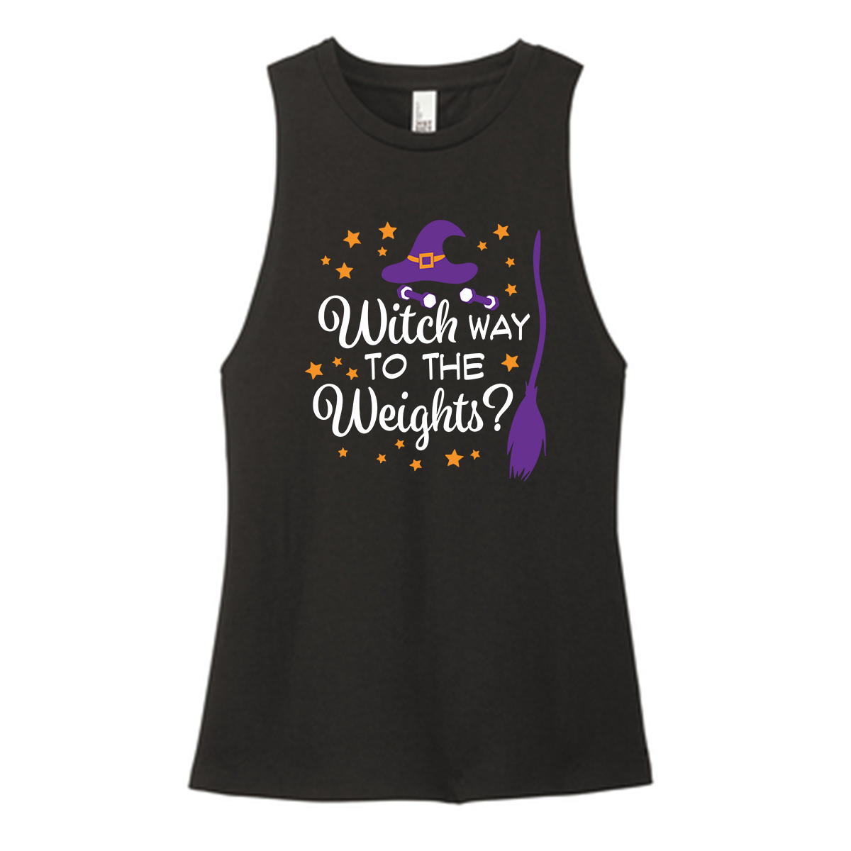 Witch Way To Weights Color Muscle Tank
