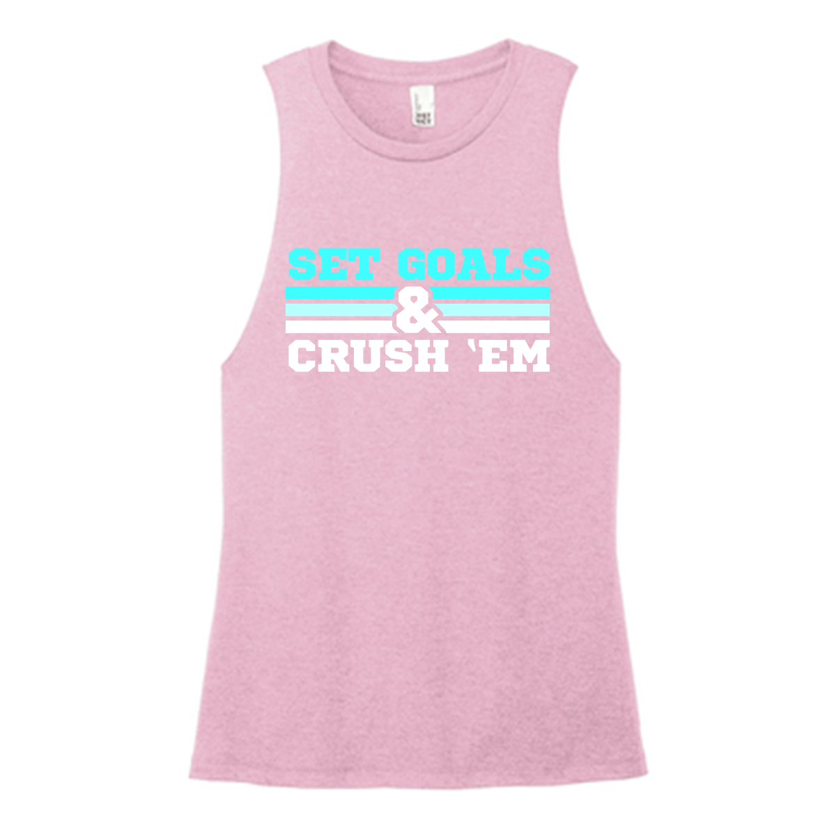 Set Goals Crush 'Em Color Muscle Tank