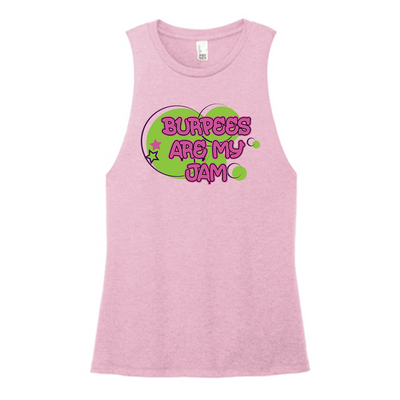 Burpees Are My Jam Color Muscle Tank