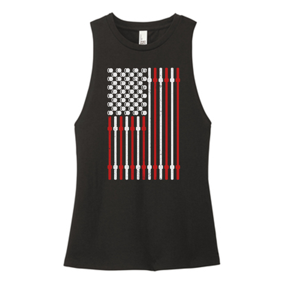 USA Barbell Flag Color Muscle Tank