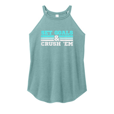 Set Goals Crush 'Em Color Rocker Tank