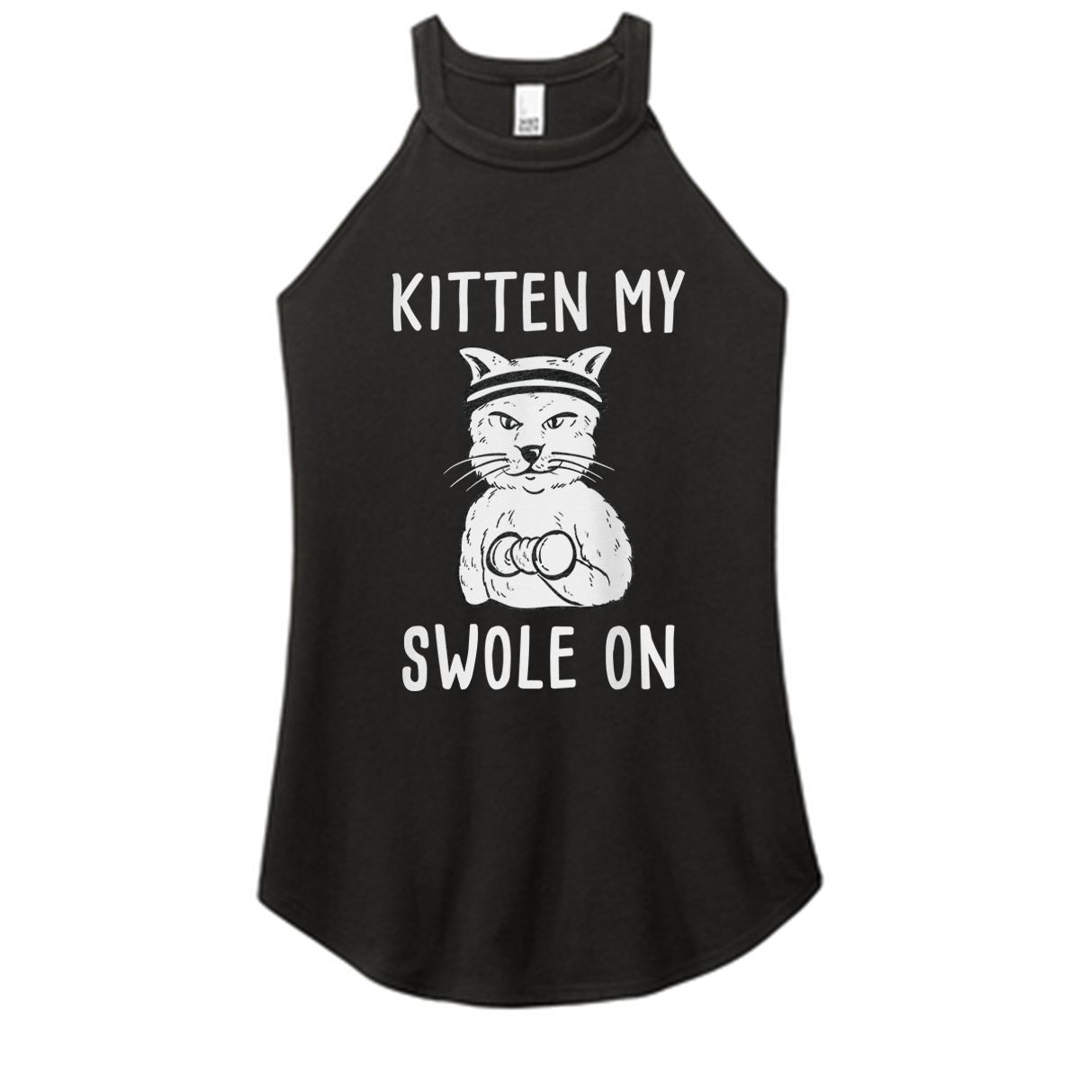 Kitten My Swole On Color Rocker Tank