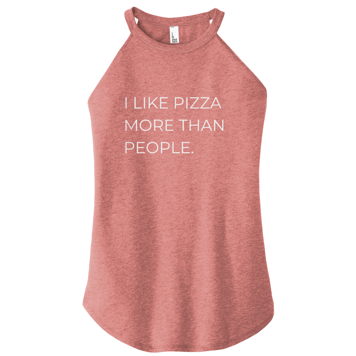 I Like Pizza Color Rocker Tank