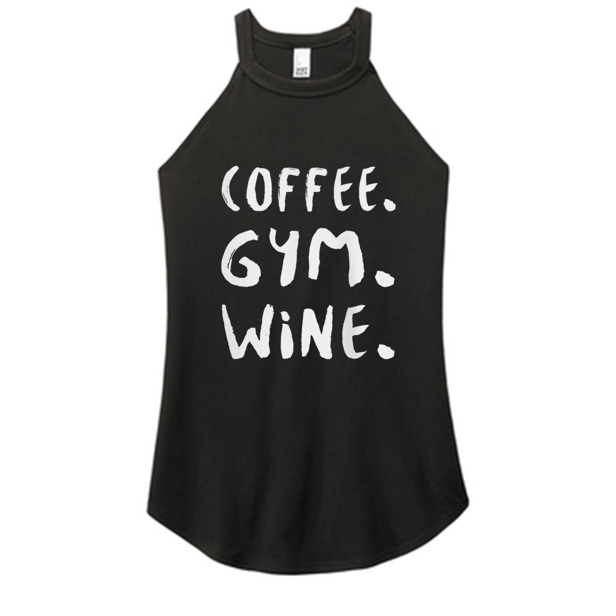 Coffee Gym Wine Color Rocker Tank