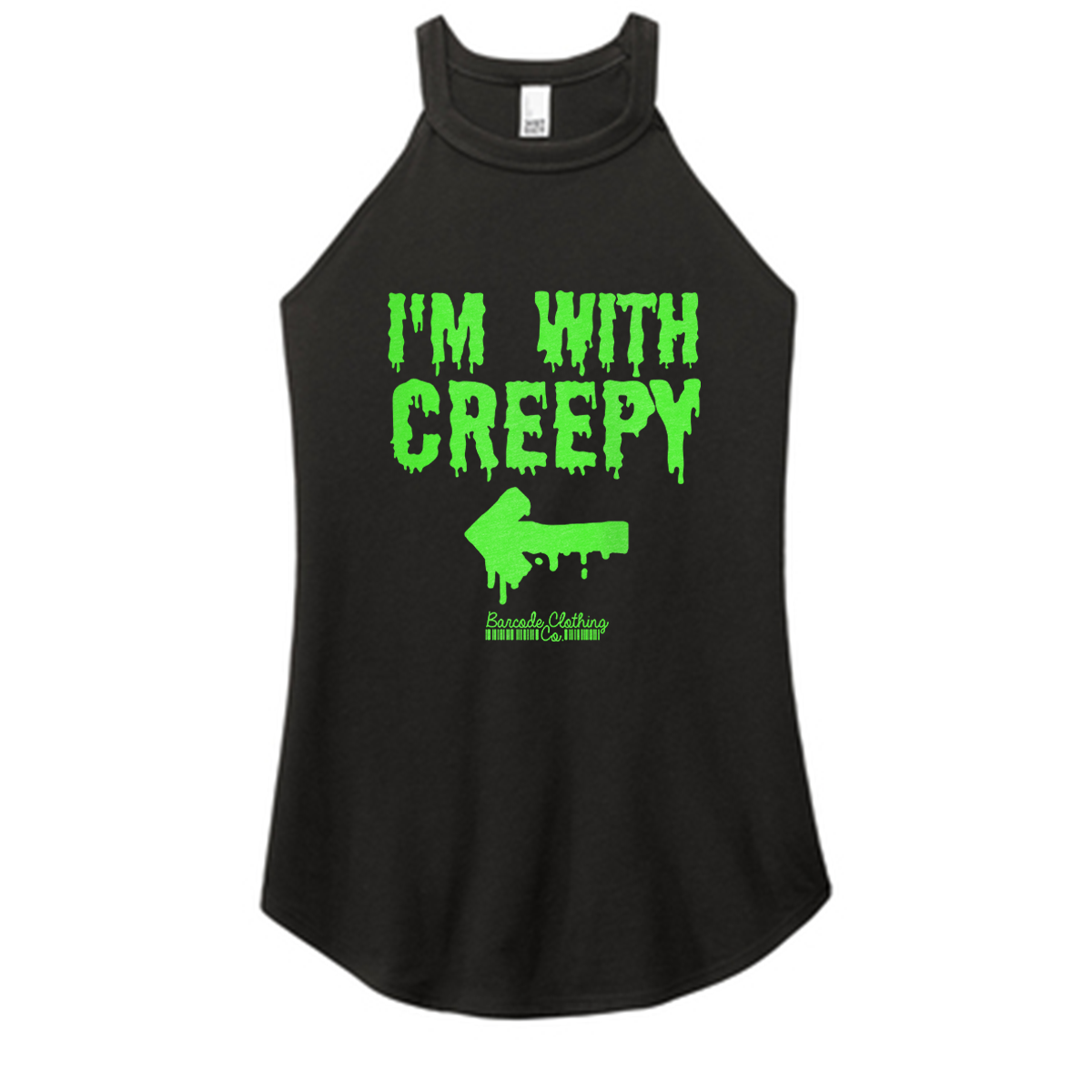 I'm With Creepy Color Rocker Tank