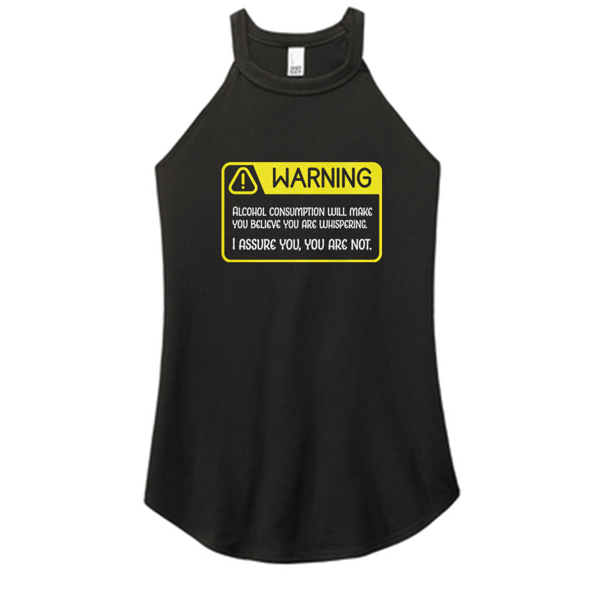 Warning Alcohol Color Rocker Tank