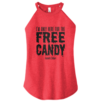 I'm Only Here For The Free Candy Rocker Tank