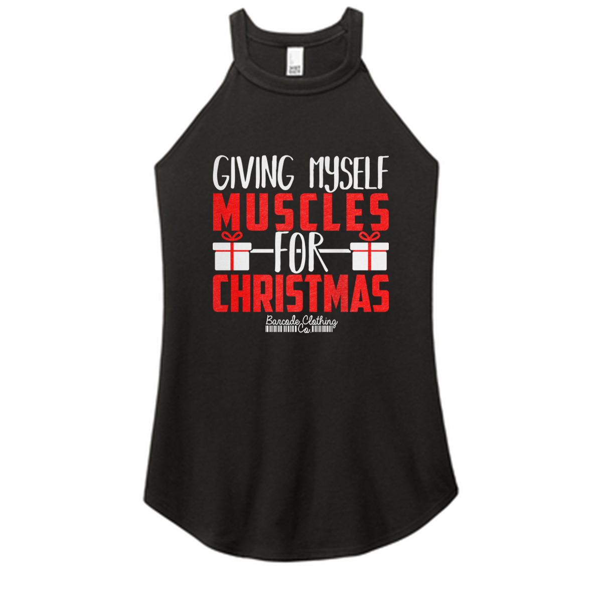 Giving Myself Muscles For Christmas Color Rocker Tank