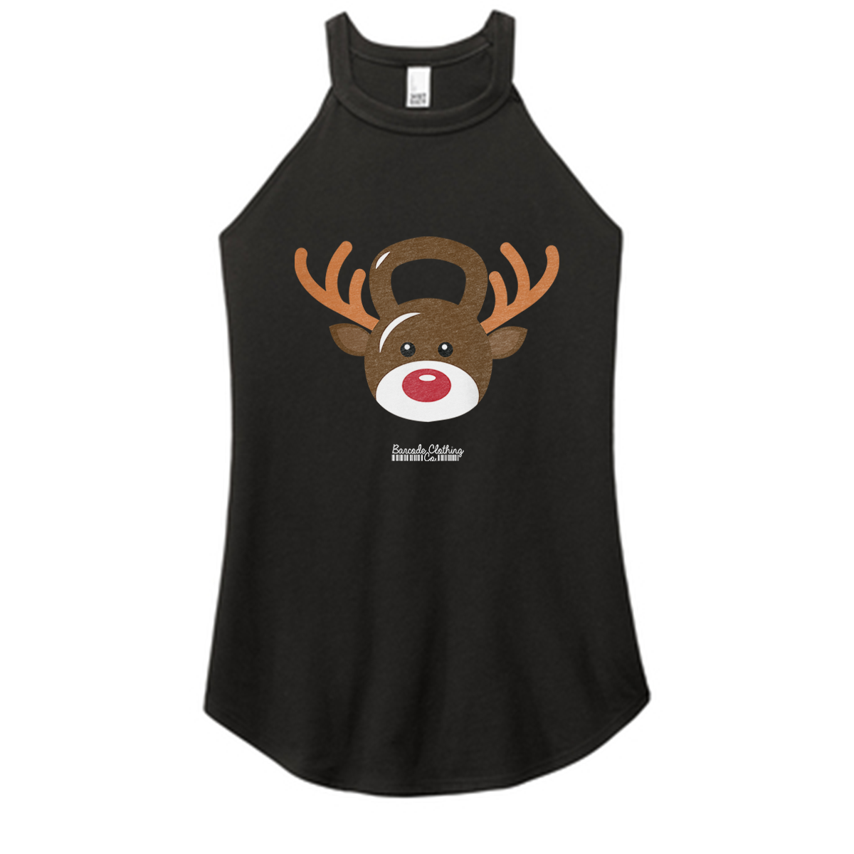 Reindeer Kettlebell Color Rocker Tank