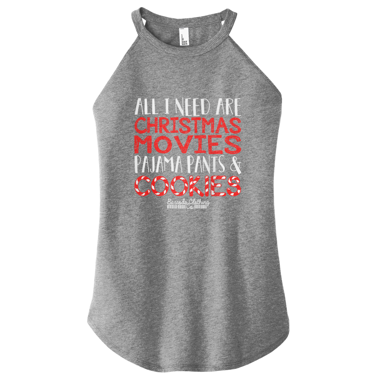 All I Need Are Christmas Movies Color Rocker Tank