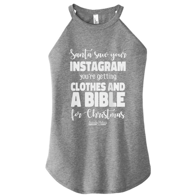 Santa Saw Your Color Rocker Tank