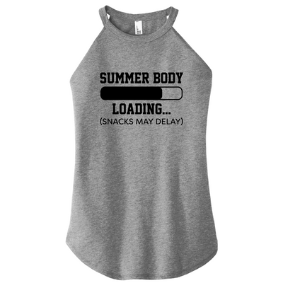 Summer Body Loading | Women's Funny Summer Gym Rocker Tank – Barcode ...