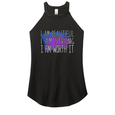 I Am Beautiful I Am Strong Color Rocker Tank