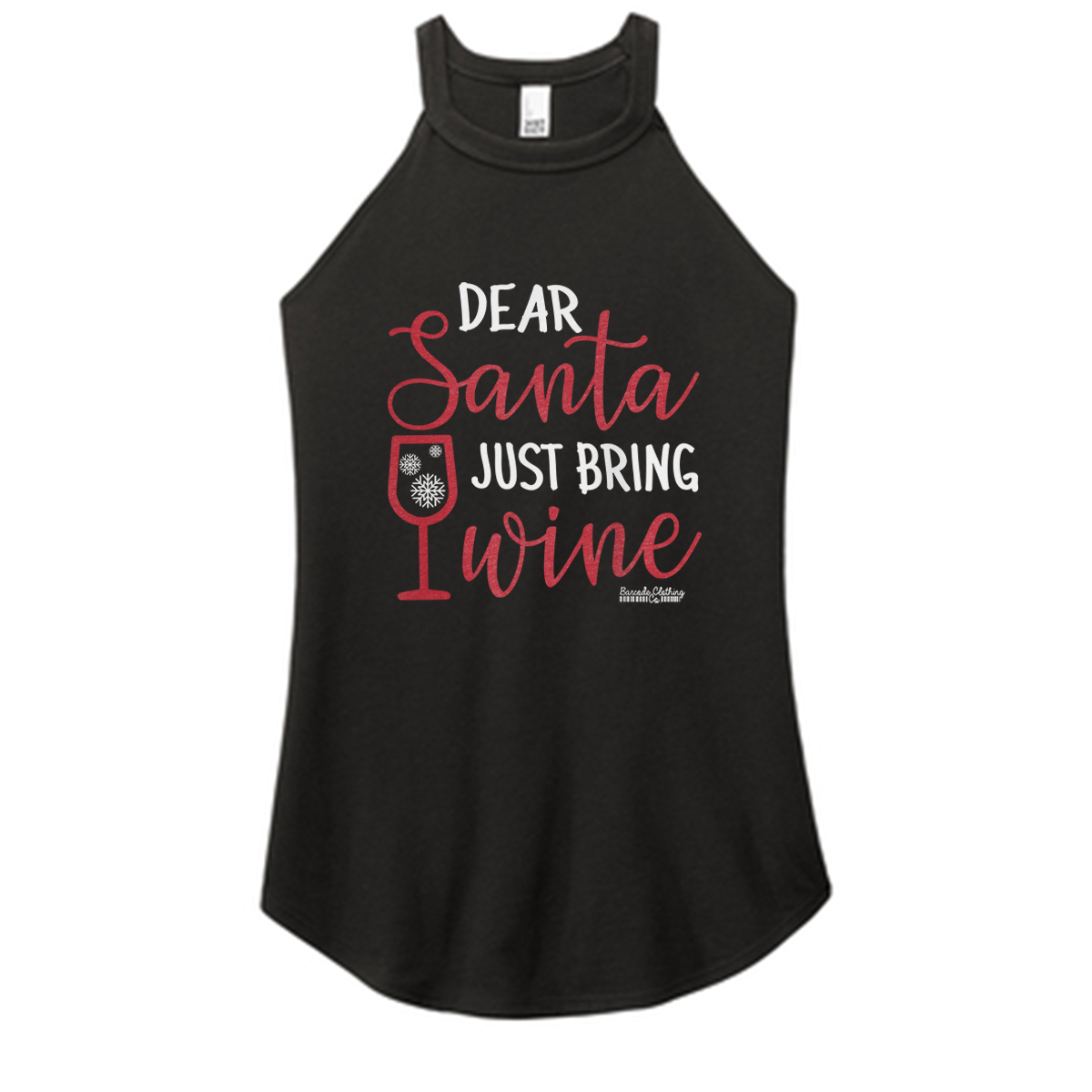 Santa Wine Color Rocker Tank