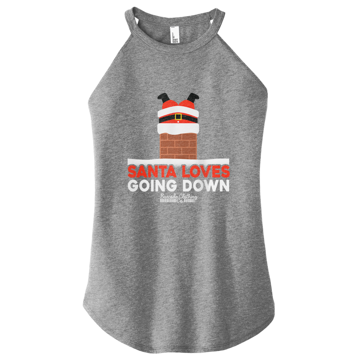 Santa Loves Going Down Color Rocker Tank