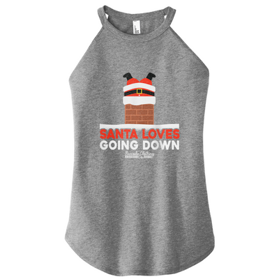 Santa Loves Going Down Color Rocker Tank