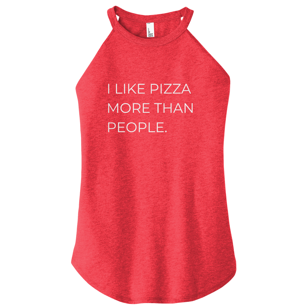 I Like Pizza Color Rocker Tank