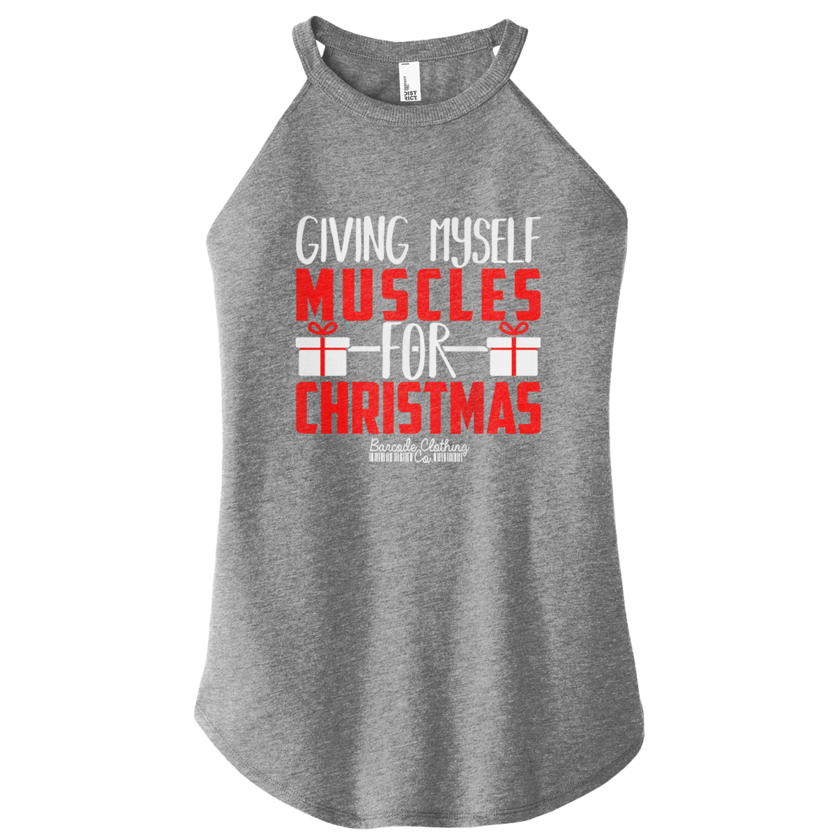 Giving Myself Muscles For Christmas Color Rocker Tank