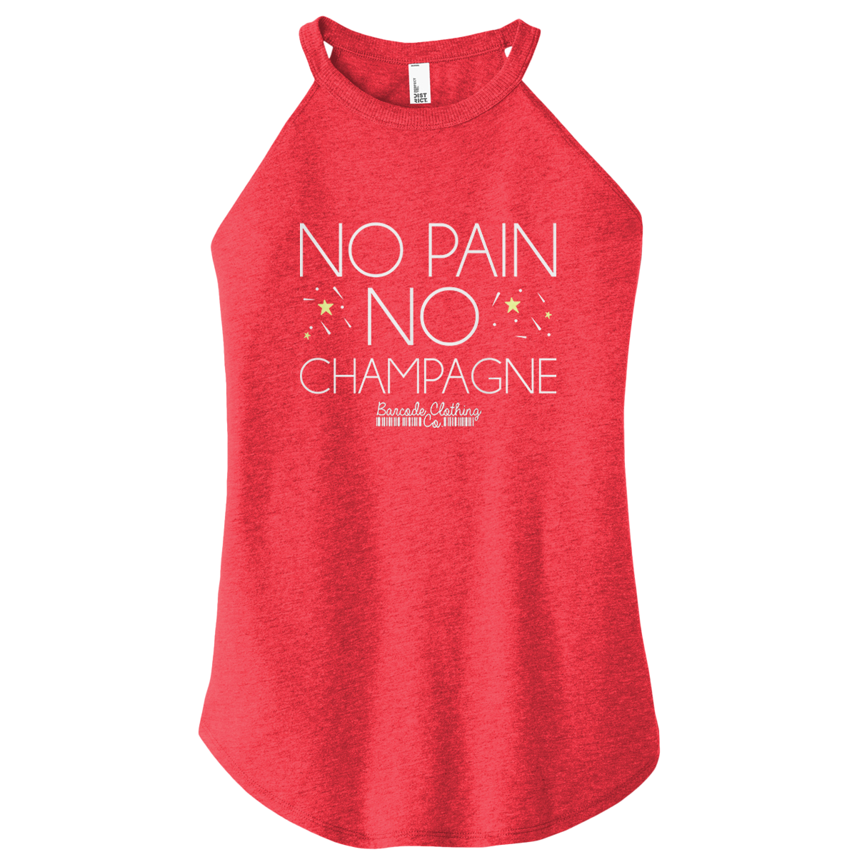 No Pain No Champagne Color Rocker Tank