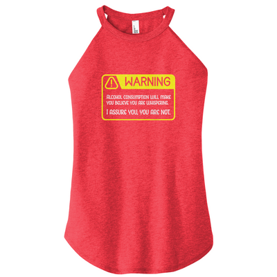 Warning Alcohol Color Rocker Tank