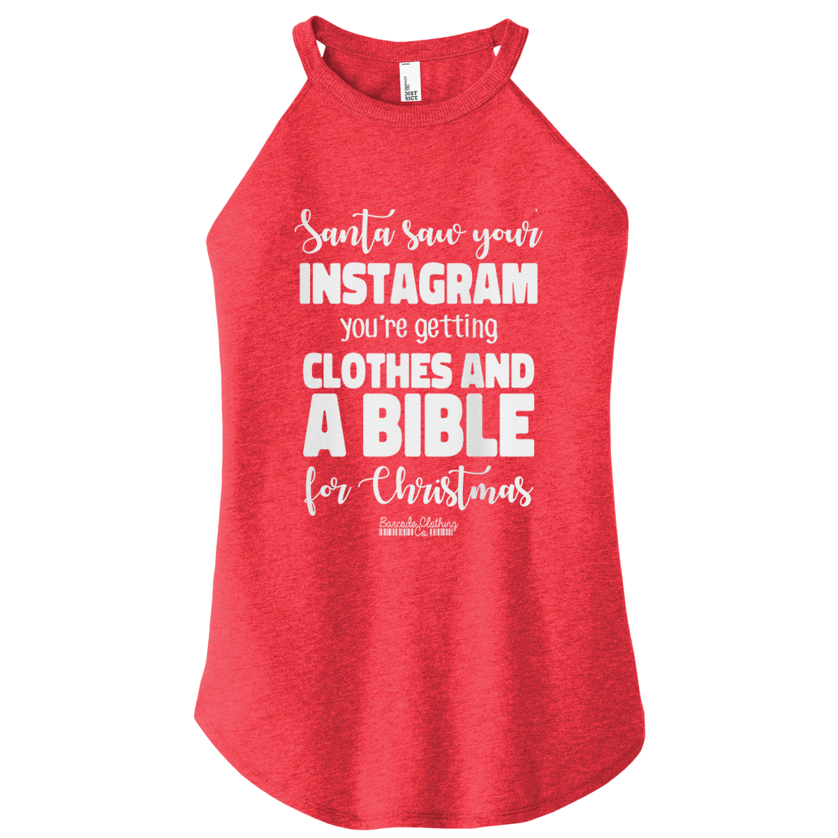 Santa Saw Your Color Rocker Tank