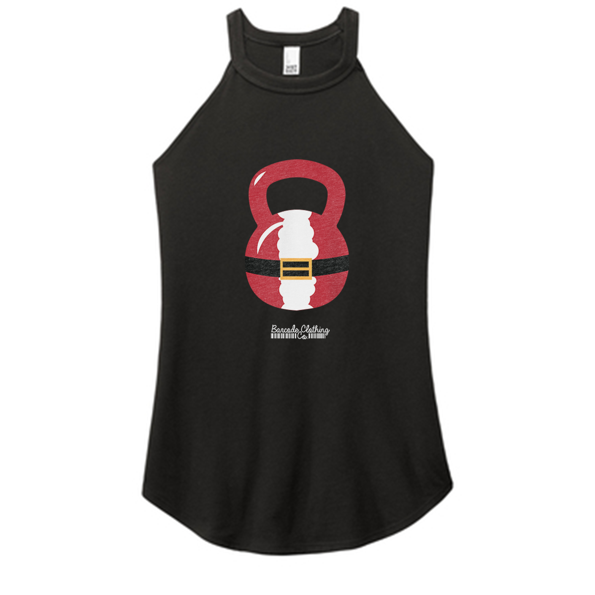 Santa Kettlebell Color Rocker Tank