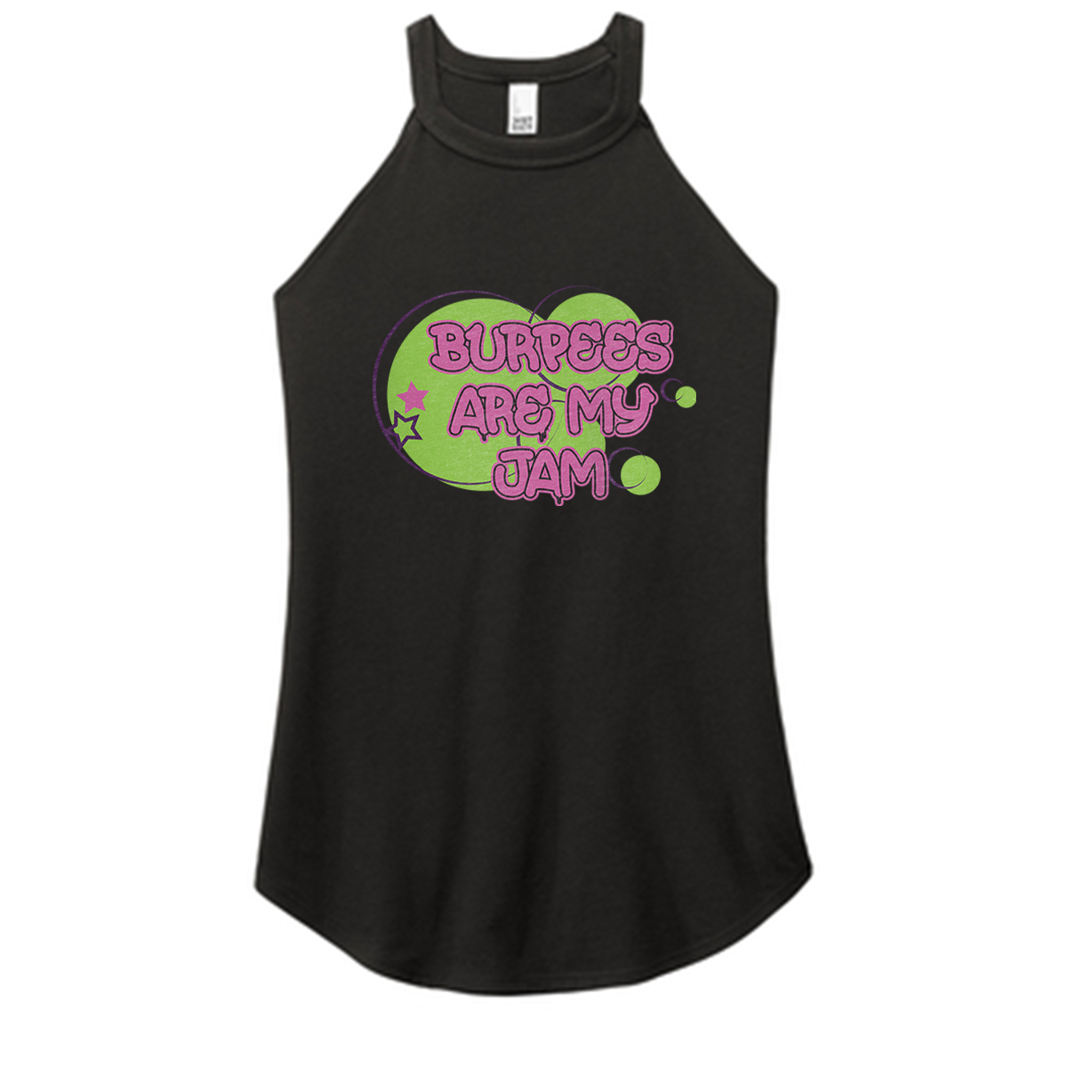 Burpees Are My Jam Color Rocker Tank